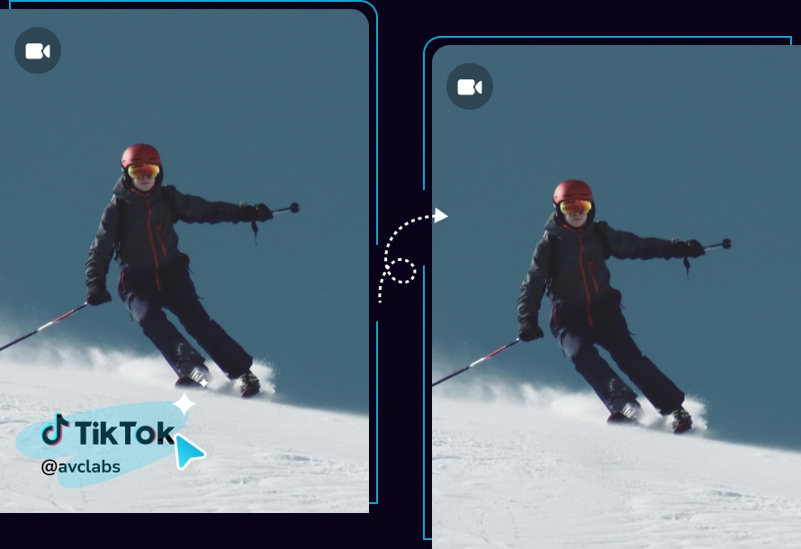 TikTokなどのSNSロゴを動画から簡単に削除