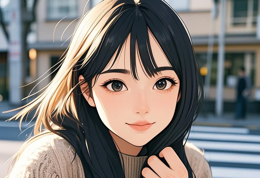 顔写真を似顔絵にした後