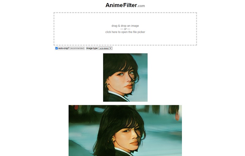 写真をアニメ風に変換する無料サイトAnime Filter