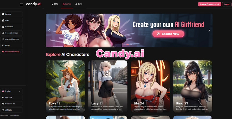 Candy.ai AI Hentai 画像生成