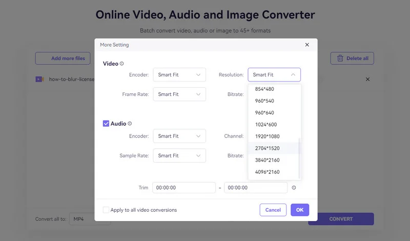 media ioで動画を4kに変換する